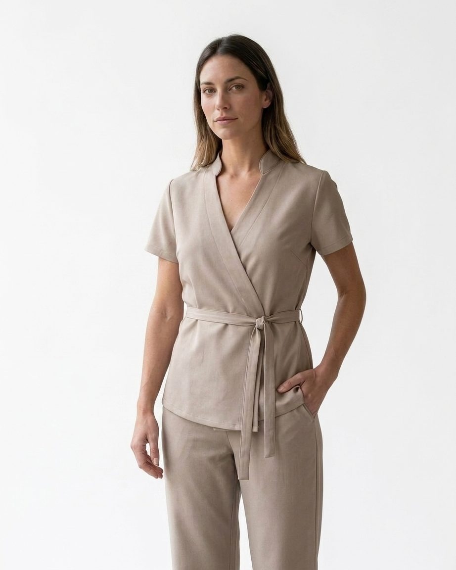 Chaqueta Cruzada con Lazo