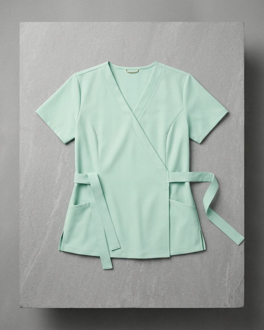 Chaqueta Cruzada con Lazo y Recortes