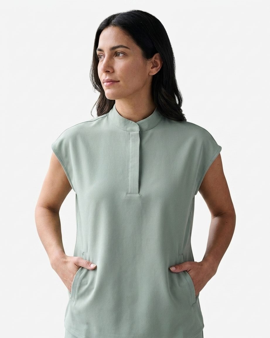Chaqueta Cuello Mao Manga Japonesa