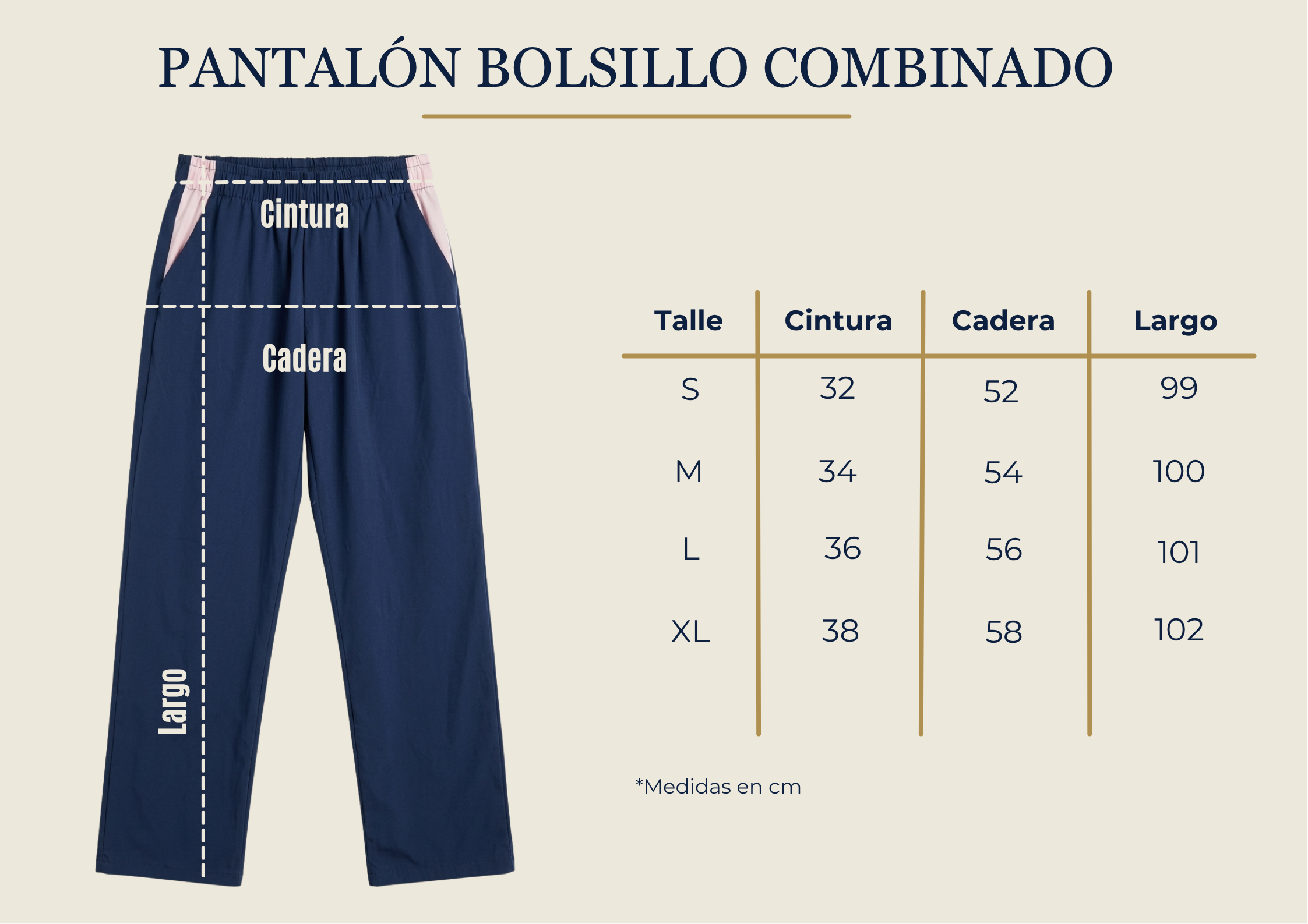 Pantalón Clásico Combinado