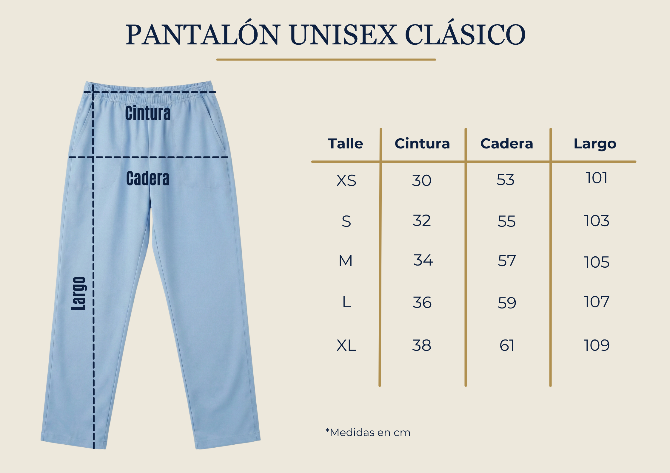 Pantalón Clásico Unisex